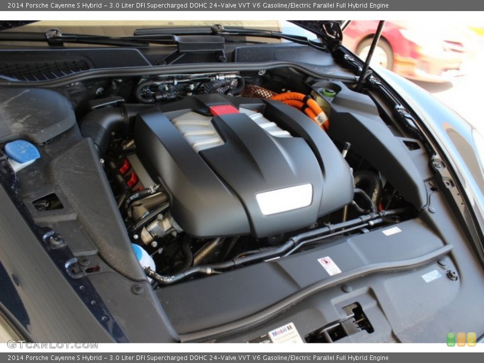 3.0 Liter DFI Supercharged DOHC 24-Valve VVT V6 Gasoline/Electric Parallel Full Hybrid Engine for the 2014 Porsche Cayenne #86128346