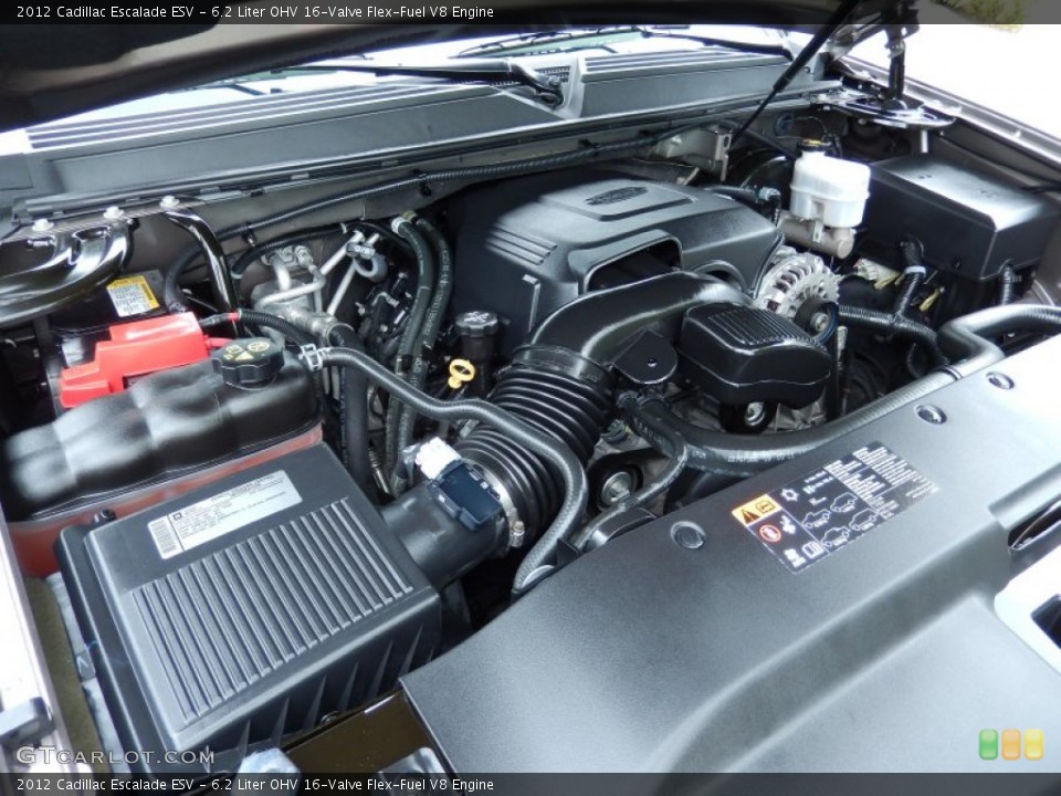 6.2 Liter OHV 16-Valve Flex-Fuel V8 2012 Cadillac Escalade Engine