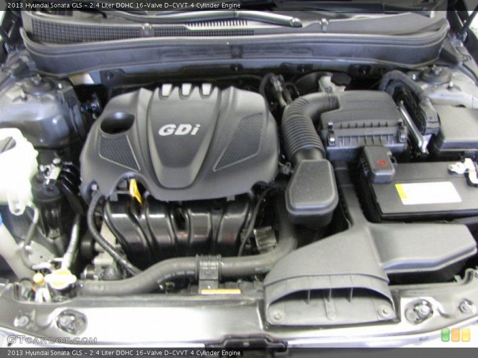 2.4 Liter DOHC 16-Valve D-CVVT 4 Cylinder Engine for the 2013 Hyundai Sonata #86372061