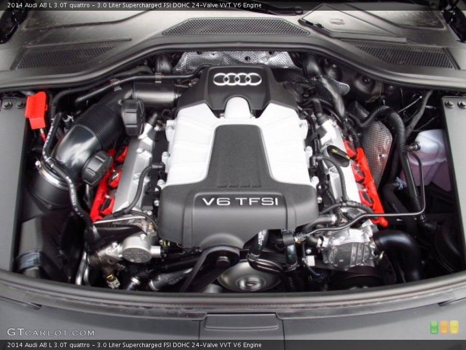 3.0 Liter Supercharged FSI DOHC 24-Valve VVT V6 Engine for the 2014 Audi A8 #86438772