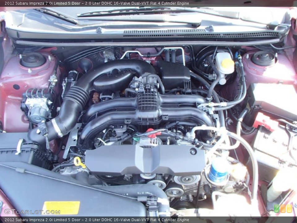 2.0 Liter DOHC 16-Valve Dual-VVT Flat 4 Cylinder Engine for the 2012 Subaru Impreza #86454405