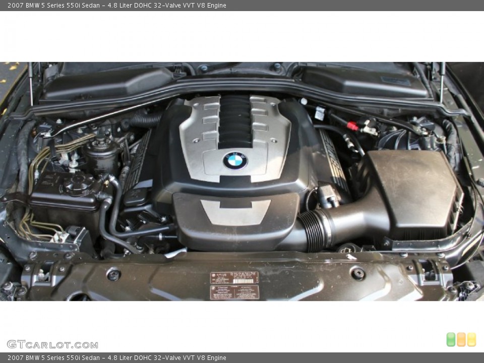 4.8 Liter DOHC 32-Valve VVT V8 2007 BMW 5 Series Engine