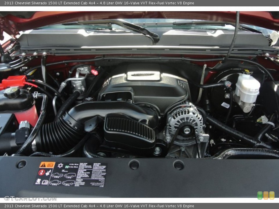 4.8 Liter OHV 16-Valve VVT Flex-Fuel Vortec V8 Engine for the 2013 Chevrolet Silverado 1500 #86606328