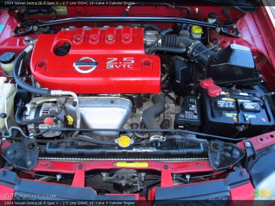 2.5 Liter DOHC 16-Valve 4 Cylinder 2004 Nissan Sentra Engine