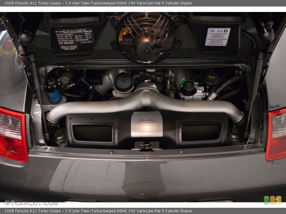 3.6 Liter Twin-Turbocharged DOHC 24V VarioCam Flat 6 Cylinder Engine for the 2008 Porsche 911 #86629456