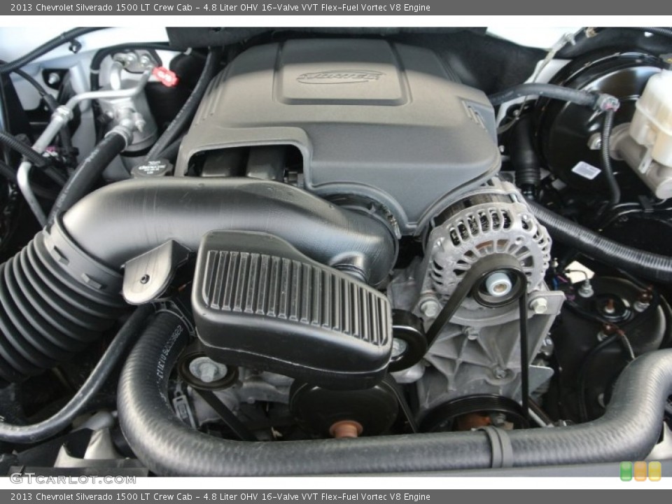 4.8 Liter OHV 16-Valve VVT Flex-Fuel Vortec V8 Engine for the 2013 Chevrolet Silverado 1500 #86703120