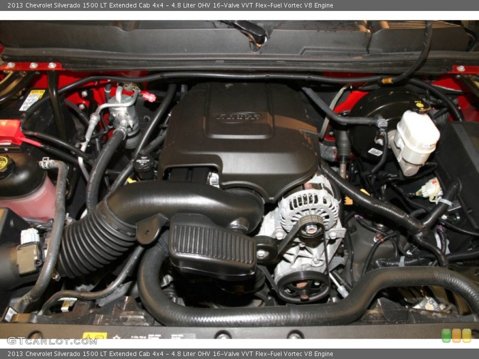 4.8 Liter OHV 16-Valve VVT Flex-Fuel Vortec V8 Engine for the 2013 Chevrolet Silverado 1500 #86710425