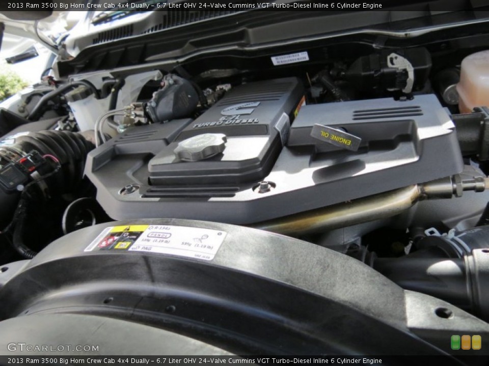 6.7 Liter OHV 24-Valve Cummins VGT Turbo-Diesel Inline 6 Cylinder 2013 Ram 3500 Engine