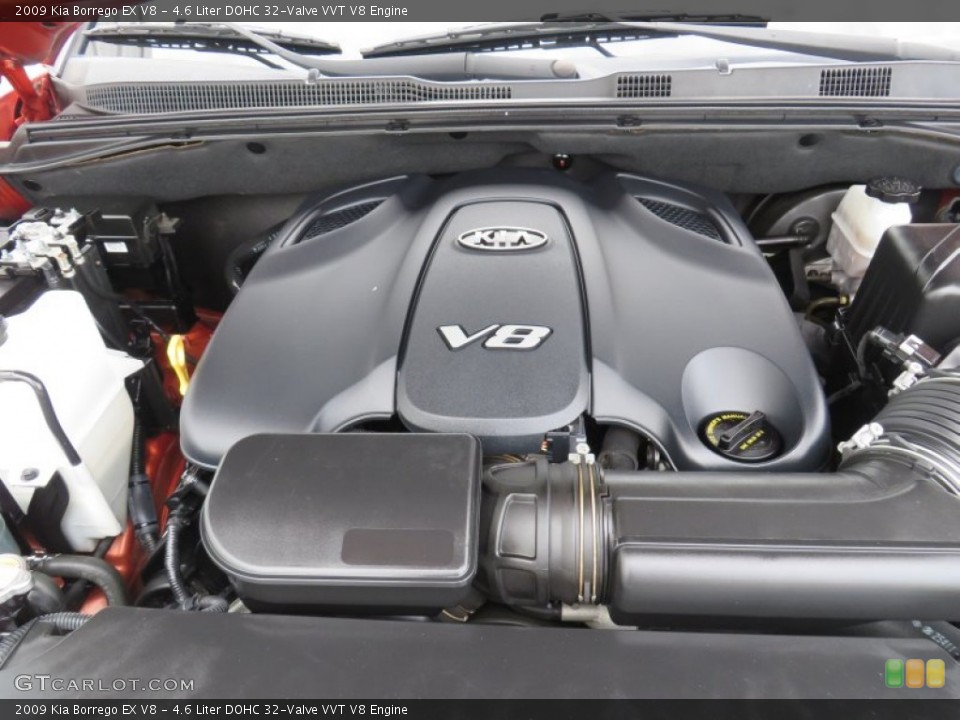 4.6 Liter DOHC 32-Valve VVT V8 2009 Kia Borrego Engine