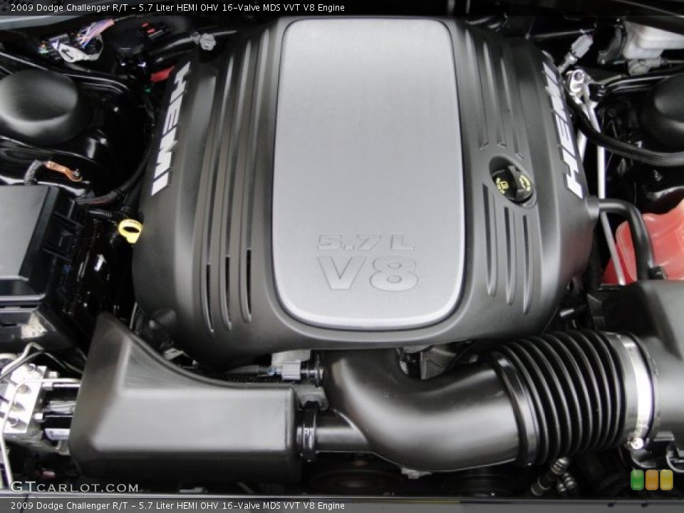 5.7 Liter HEMI OHV 16-Valve MDS VVT V8 2009 Dodge Challenger Engine