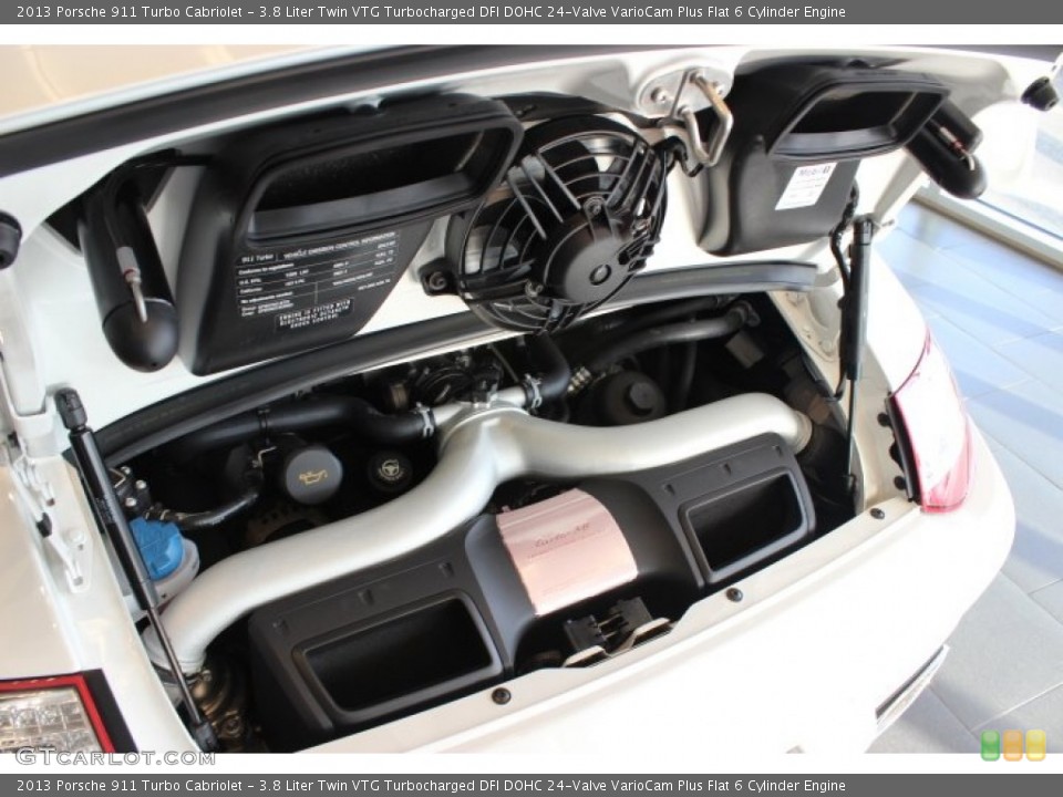 3.8 Liter Twin VTG Turbocharged DFI DOHC 24-Valve VarioCam Plus Flat 6 Cylinder 2013 Porsche 911 Engine