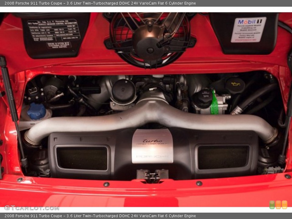 3.6 Liter Twin-Turbocharged DOHC 24V VarioCam Flat 6 Cylinder Engine for the 2008 Porsche 911 #87124293