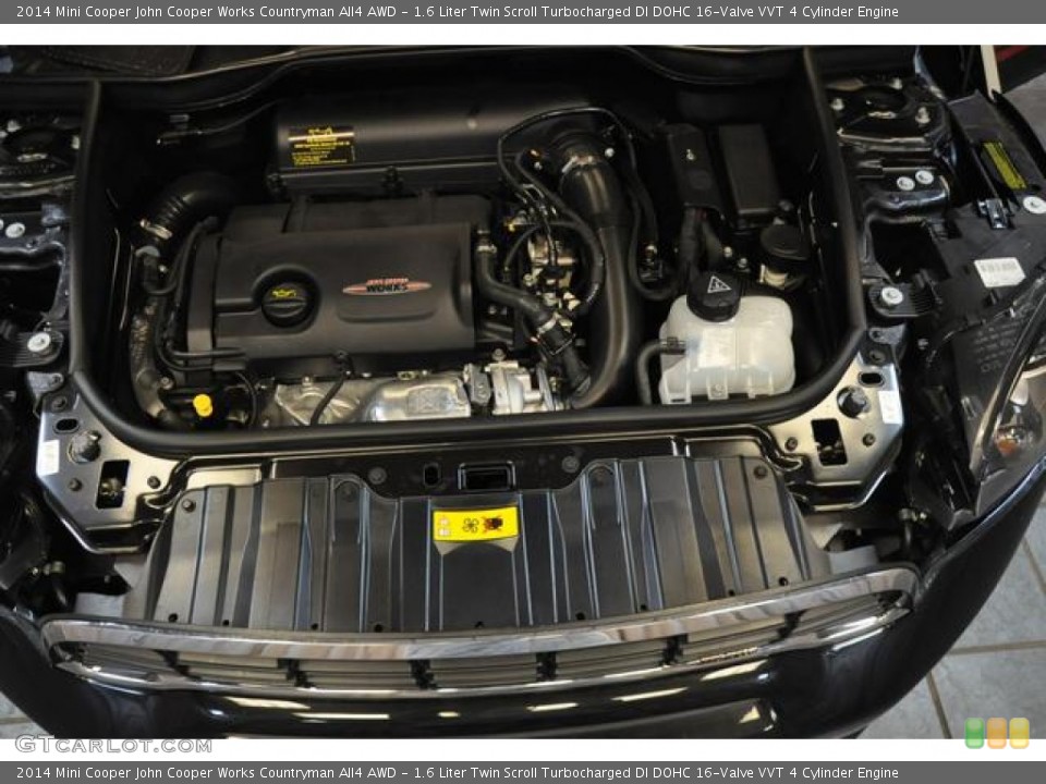 1.6 Liter Twin Scroll Turbocharged DI DOHC 16-Valve VVT 4 Cylinder 2014 Mini Cooper Engine