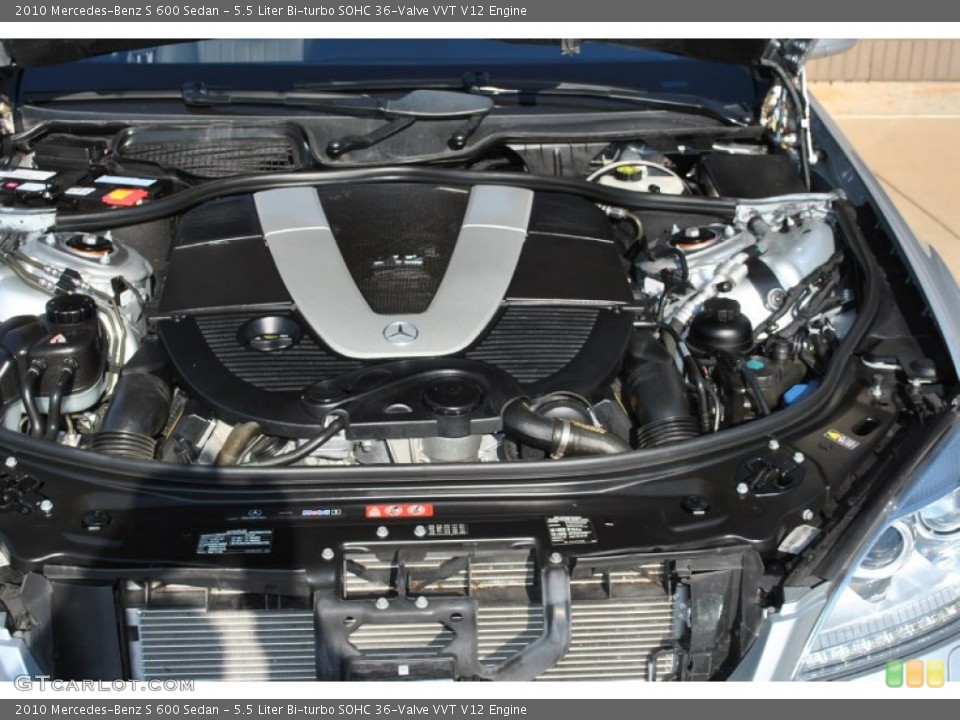 5.5 Liter Bi-turbo SOHC 36-Valve VVT V12 2010 Mercedes-Benz S Engine