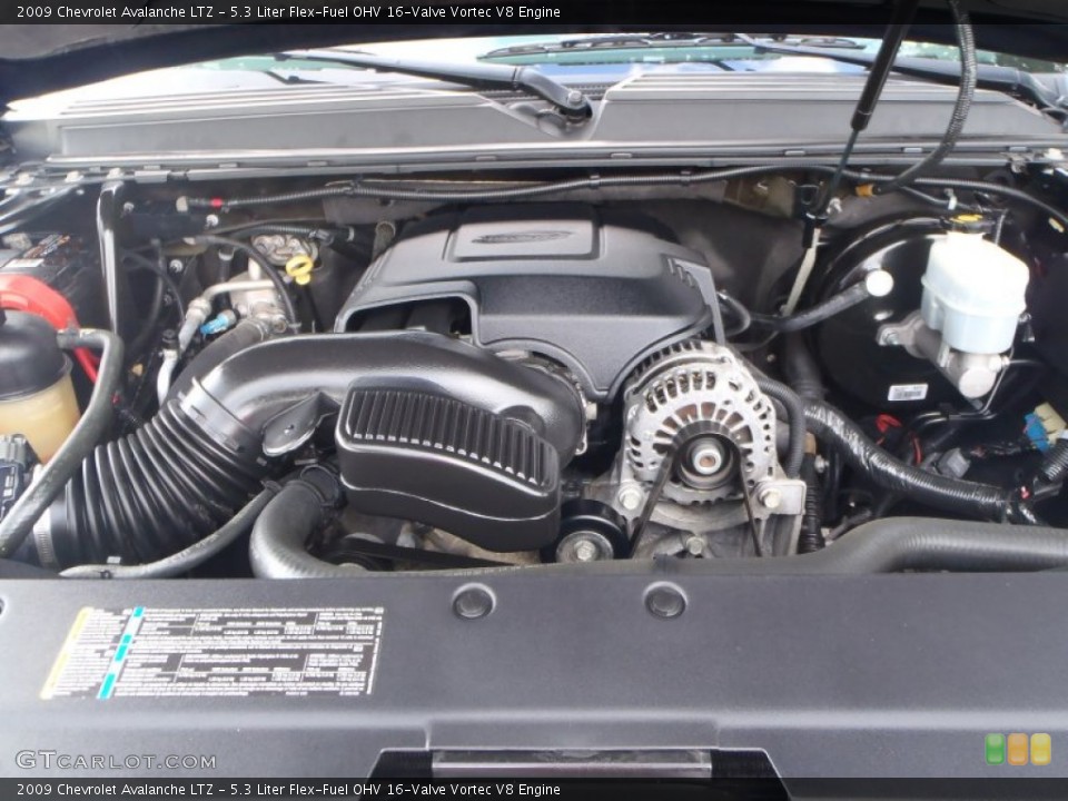 5.3 Liter Flex-Fuel OHV 16-Valve Vortec V8 Engine for the 2009 Chevrolet Avalanche #87314314