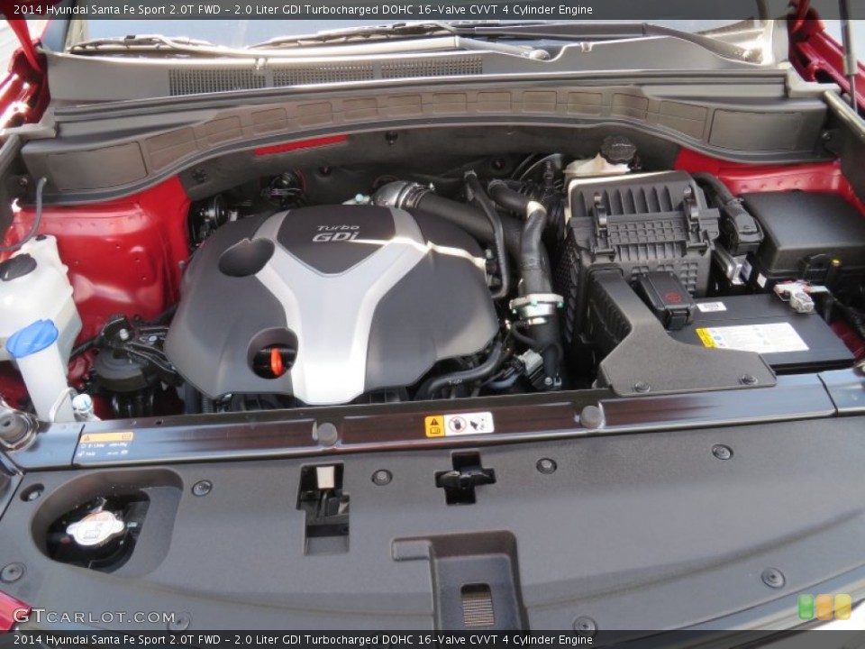 2.0 Liter GDI Turbocharged DOHC 16-Valve CVVT 4 Cylinder Engine for the 2014 Hyundai Santa Fe Sport #87350728