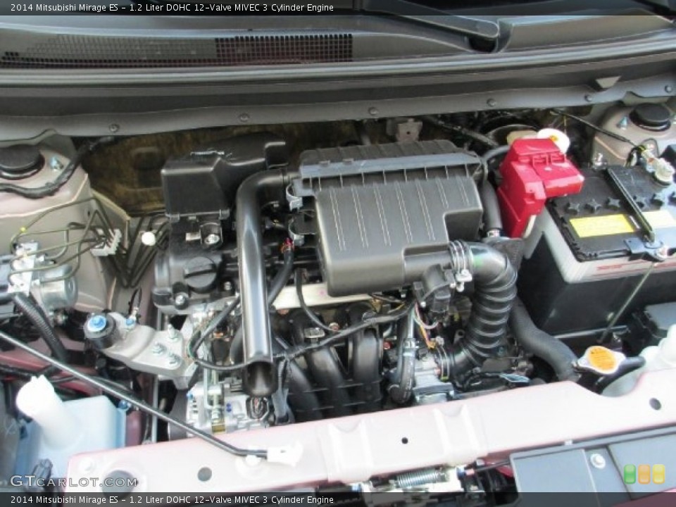 1.2 Liter DOHC 12-Valve MIVEC 3 Cylinder Engine for the 2014 Mitsubishi Mirage #87386053