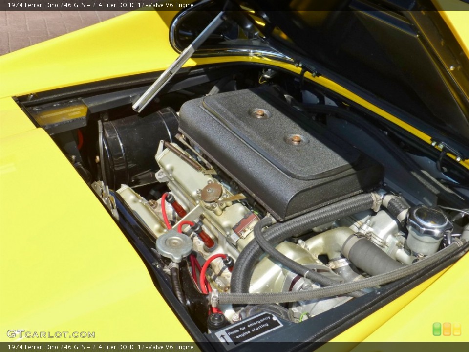 2.4 Liter DOHC 12-Valve V6 Engine for the 1974 Ferrari Dino #87492644