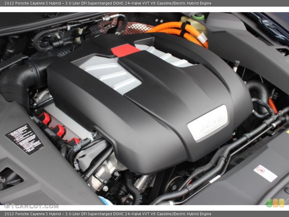 3.0 Liter DFI Supercharged DOHC 24-Valve VVT V6 Gasoline/Electric Hybrid 2013 Porsche Cayenne Engine