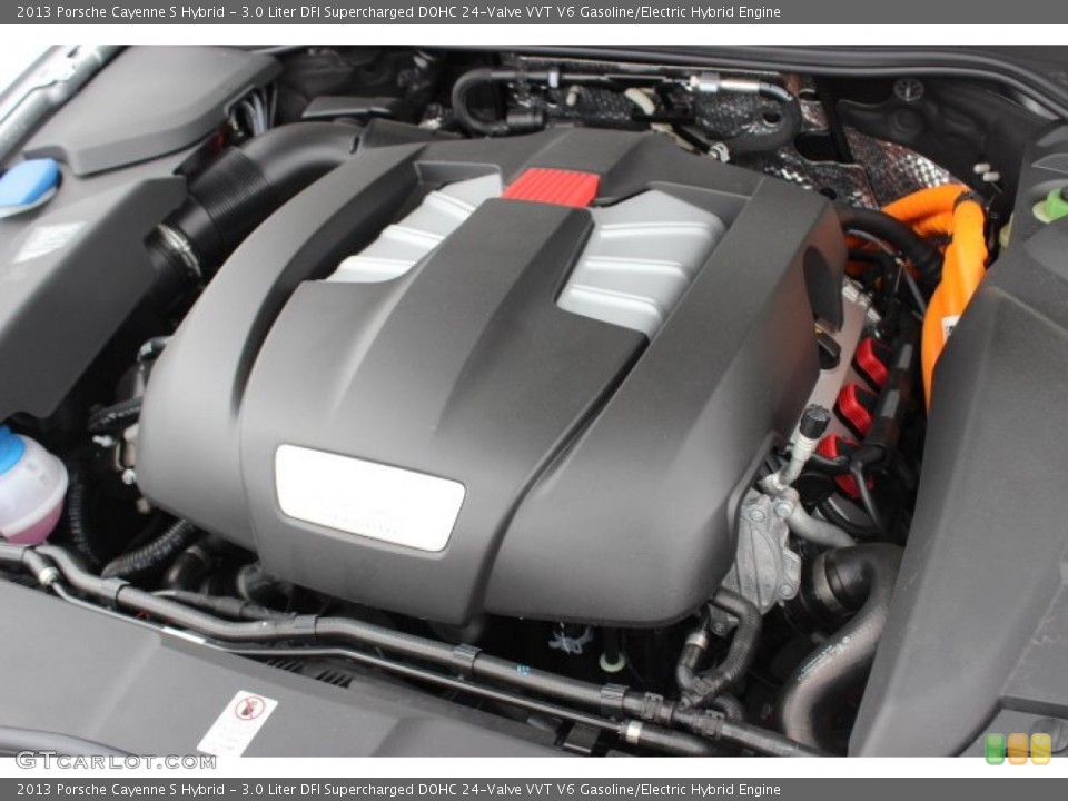 3.0 Liter DFI Supercharged DOHC 24-Valve VVT V6 Gasoline/Electric Hybrid Engine for the 2013 Porsche Cayenne #87583261