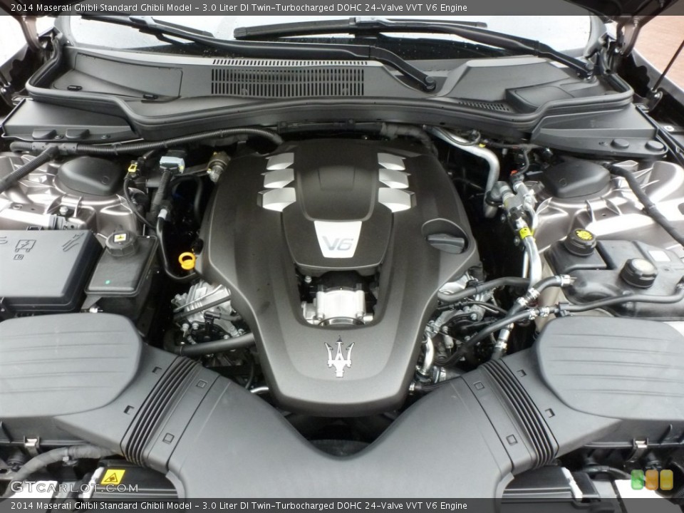 3.0 Liter DI Twin-Turbocharged DOHC 24-Valve VVT V6 2014 Maserati Ghibli Engine