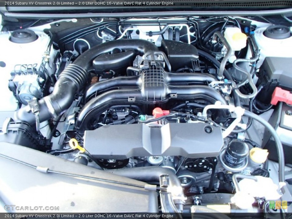 2.0 Liter DOHC 16-Valve DAVC Flat 4 Cylinder 2014 Subaru XV Crosstrek Engine