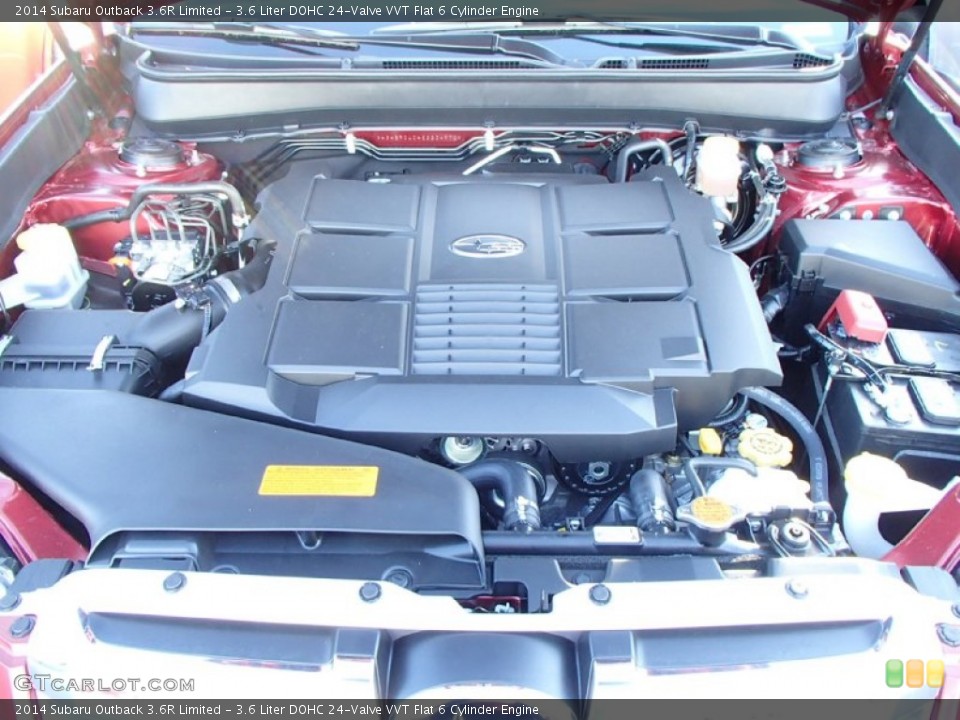 3.6 Liter DOHC 24-Valve VVT Flat 6 Cylinder Engine for the 2014 Subaru Outback #87752826