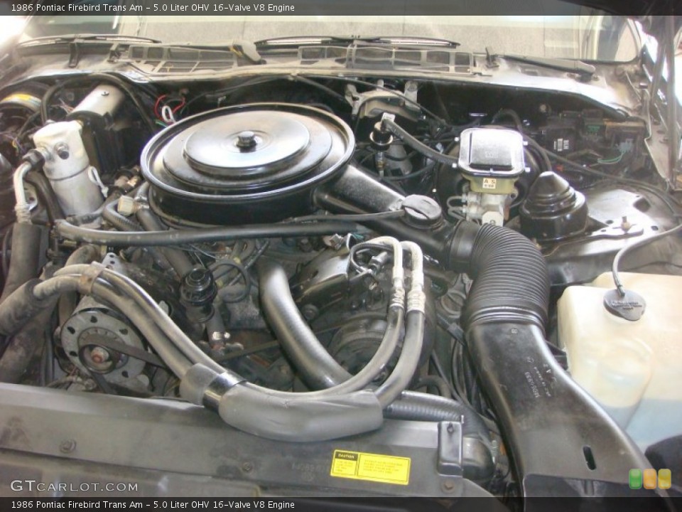 5.0 Liter OHV 16-Valve V8 1986 Pontiac Firebird Engine