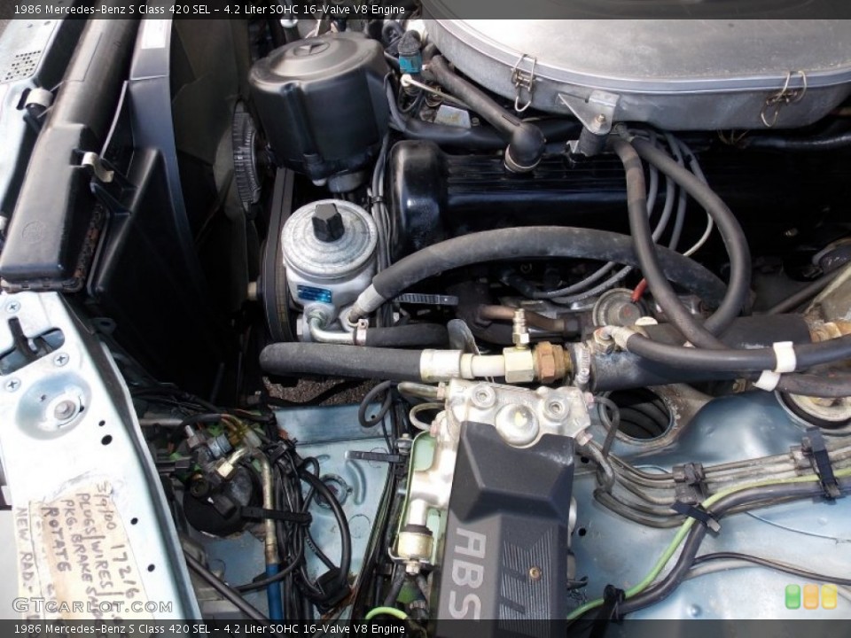 4.2 Liter SOHC 16-Valve V8 Engine for the 1986 Mercedes-Benz S Class #87991650