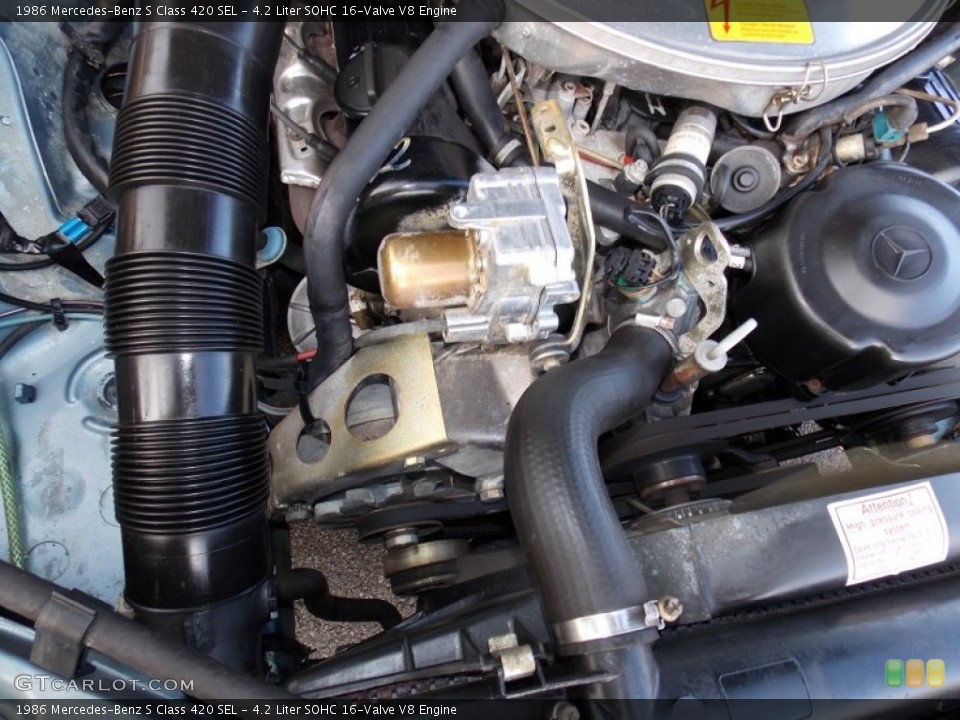 4.2 Liter SOHC 16-Valve V8 Engine for the 1986 Mercedes-Benz S Class #87991722