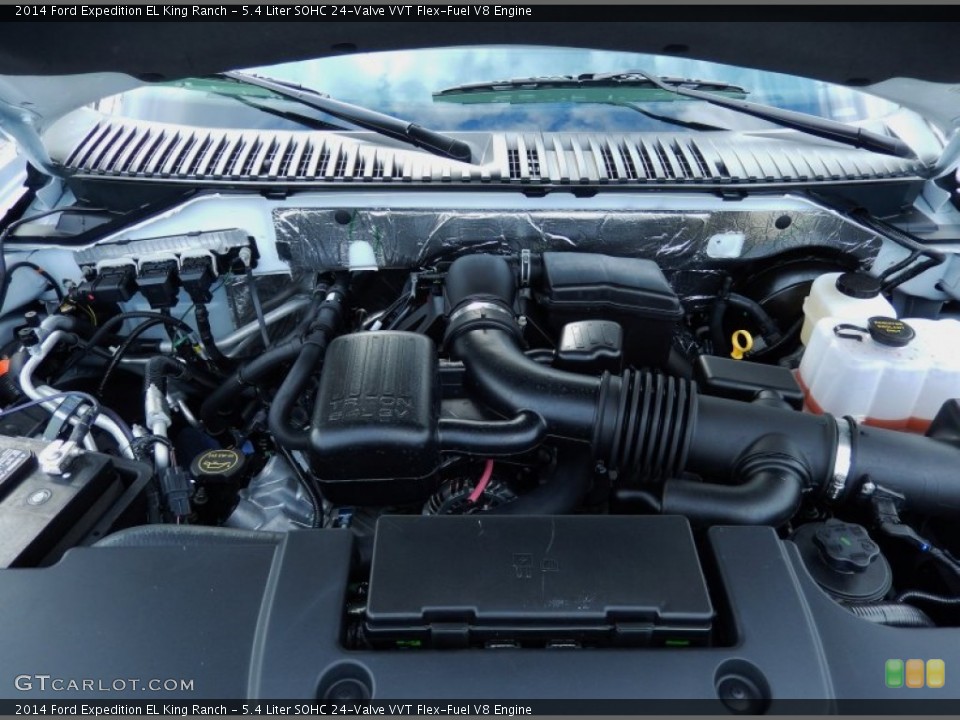 5.4 Liter SOHC 24-Valve VVT Flex-Fuel V8 2014 Ford Expedition Engine