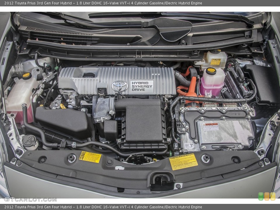 1.8 Liter DOHC 16-Valve VVT-i 4 Cylinder Gasoline/Electric Hybrid Engine for the 2012 Toyota Prius 3rd Gen #88169075