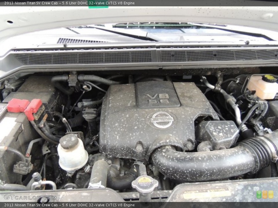 5.6 Liter DOHC 32-Valve CVTCS V8 2013 Nissan Titan Engine