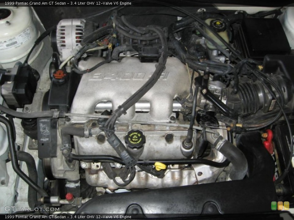 3.4 Liter OHV 12-Valve V6 1999 Pontiac Grand Am Engine