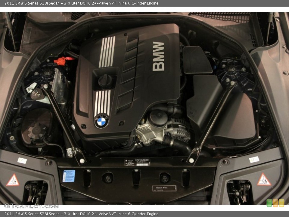 3.0 Liter DOHC 24-Valve VVT Inline 6 Cylinder 2011 BMW 5 Series Engine