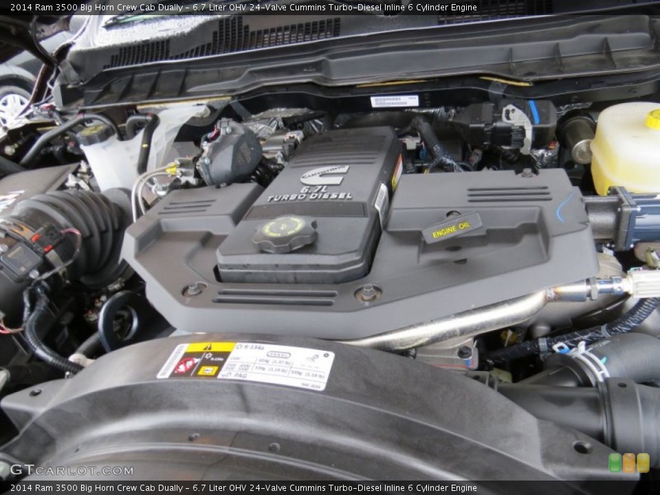 6.7 Liter OHV 24-Valve Cummins Turbo-Diesel Inline 6 Cylinder 2014 Ram 3500 Engine