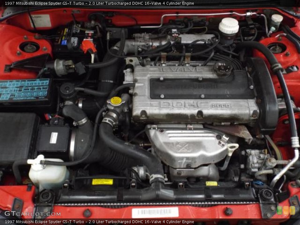 2.0 Liter Turbocharged DOHC 16-Valve 4 Cylinder 1997 Mitsubishi Eclipse Engine