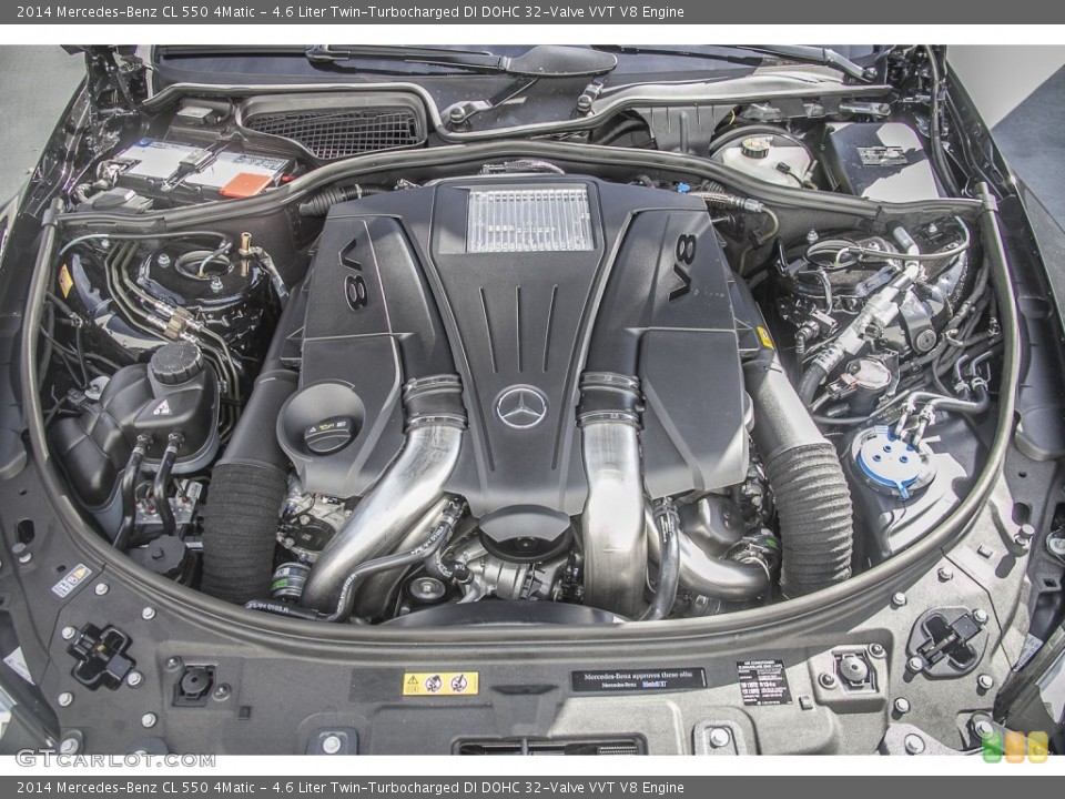 4.6 Liter Twin-Turbocharged DI DOHC 32-Valve VVT V8 Engine for the 2014 Mercedes-Benz CL #88697728