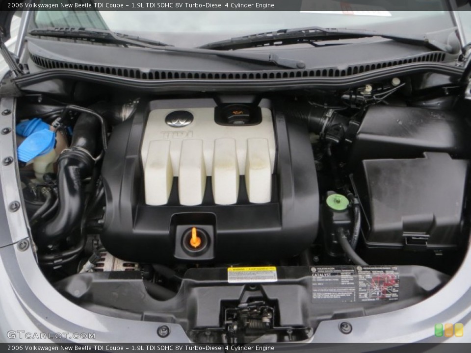 1.9L TDI SOHC 8V Turbo-Diesel 4 Cylinder Engine for the 2006 Volkswagen New Beetle #88741947
