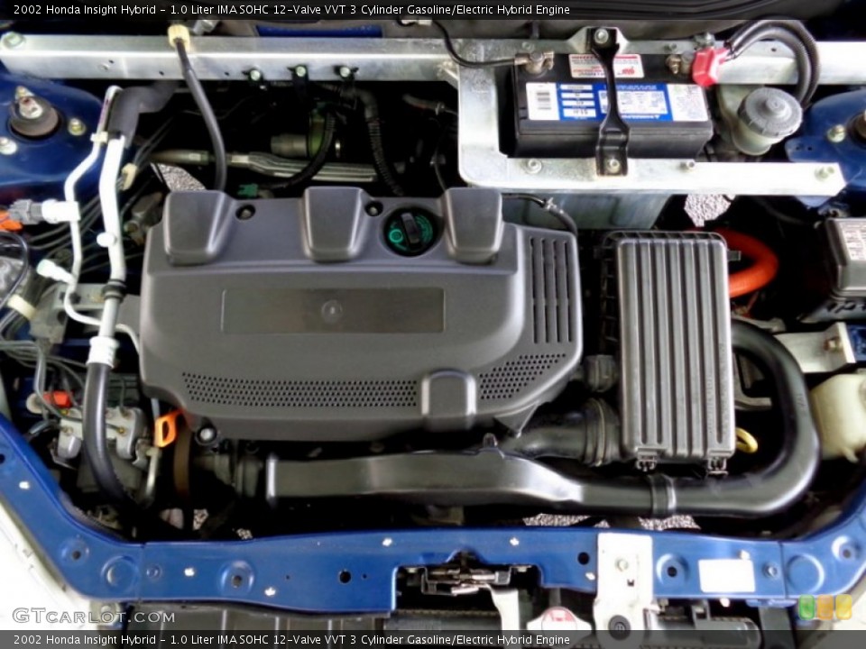 1.0 Liter IMA SOHC 12-Valve VVT 3 Cylinder Gasoline/Electric Hybrid 2002 Honda Insight Engine