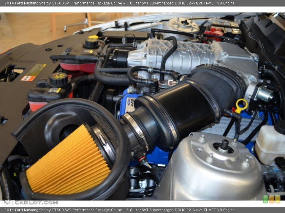 5.8 Liter SVT Supercharged DOHC 32-Valve Ti-VCT V8 Engine for the 2014 Ford Mustang #89085044