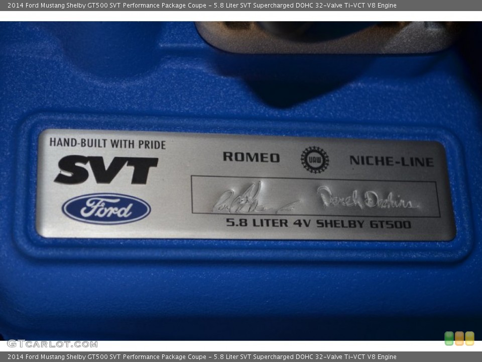 5.8 Liter SVT Supercharged DOHC 32-Valve Ti-VCT V8 Engine for the 2014 Ford Mustang #89085125