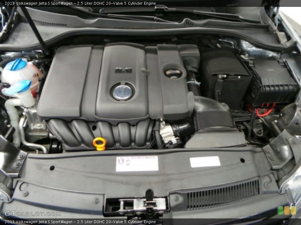 2.5 Liter DOHC 20-Valve 5 Cylinder 2013 Volkswagen Jetta Engine