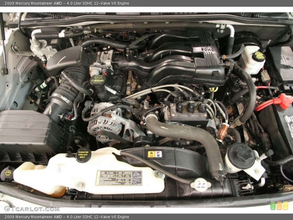 4.0 Liter SOHC 12-Valve V6 2009 Mercury Mountaineer Engine