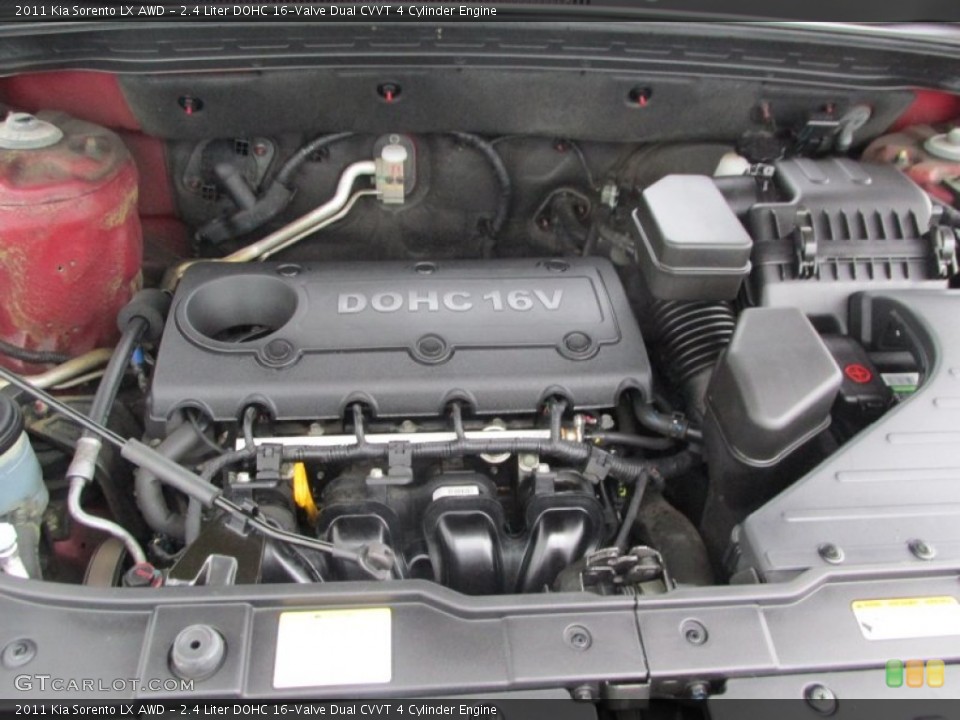2.4 Liter DOHC 16-Valve Dual CVVT 4 Cylinder Engine for the 2011 Kia Sorento #89134262