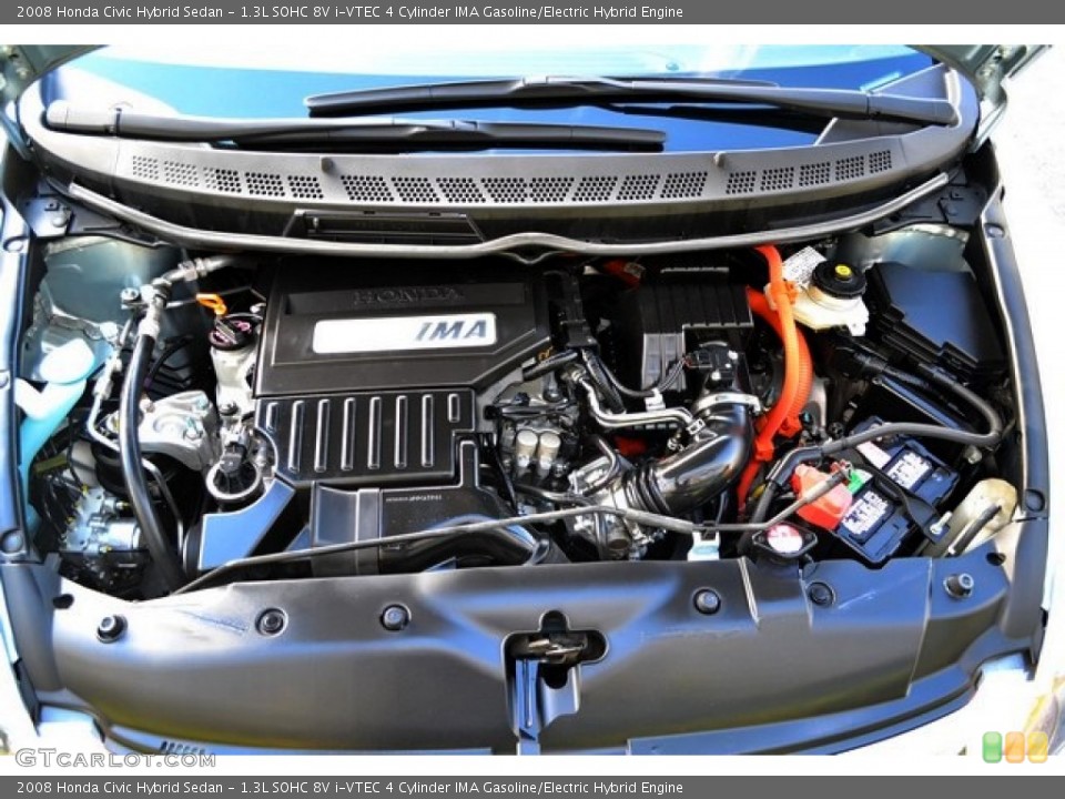 1.3L SOHC 8V i-VTEC 4 Cylinder IMA Gasoline/Electric Hybrid 2008 Honda Civic Engine