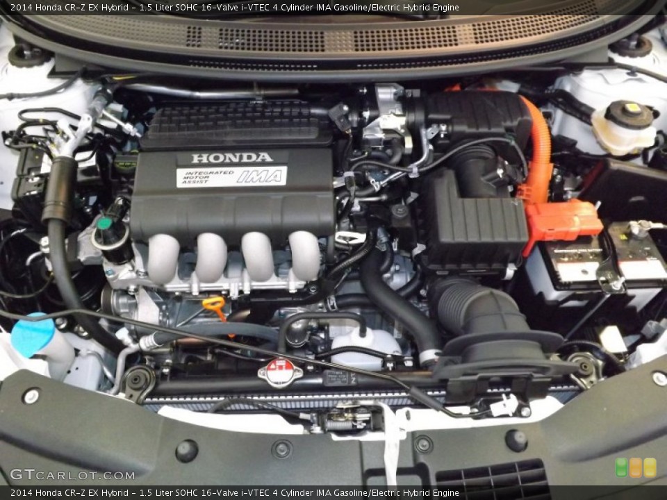 1.5 Liter SOHC 16-Valve i-VTEC 4 Cylinder IMA Gasoline/Electric Hybrid 2014 Honda CR-Z Engine