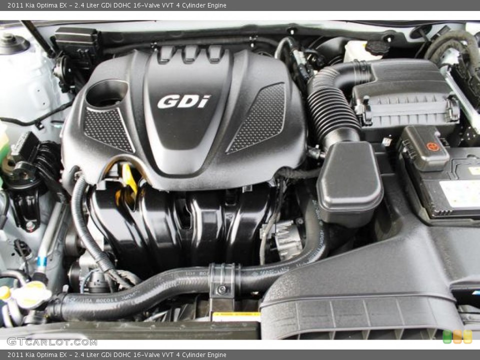 2.4 Liter GDi DOHC 16-Valve VVT 4 Cylinder 2011 Kia Optima Engine