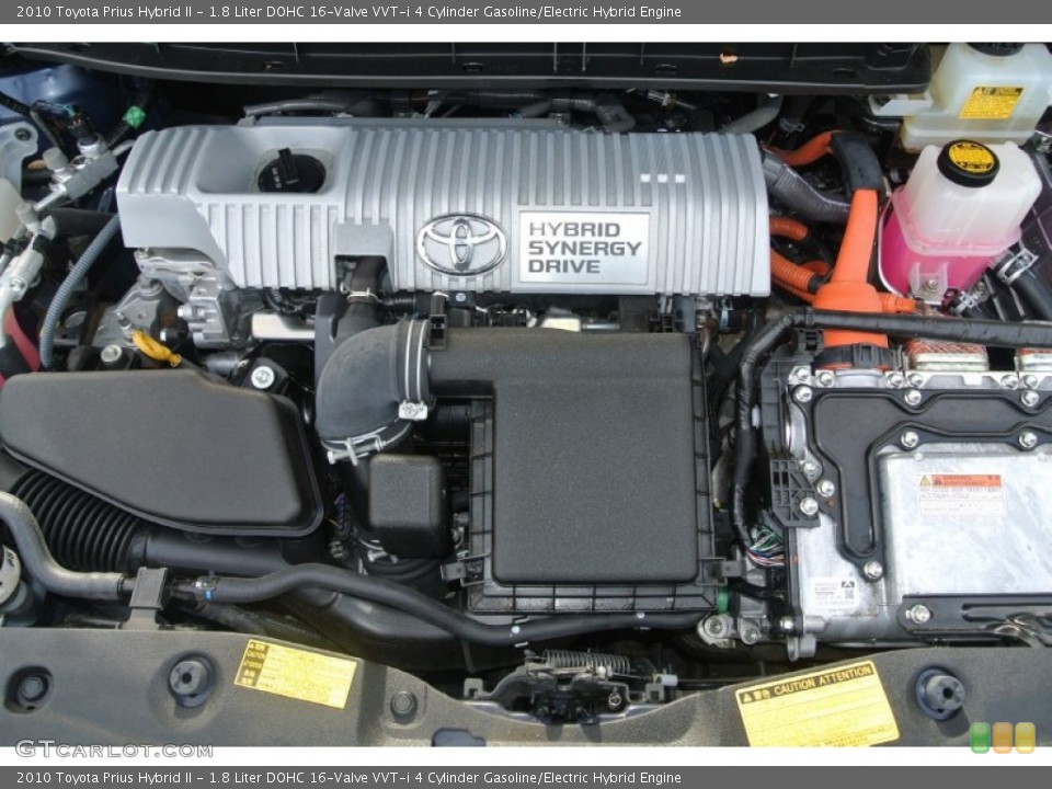 1.8 Liter DOHC 16-Valve VVT-i 4 Cylinder Gasoline/Electric Hybrid 2010 Toyota Prius Engine