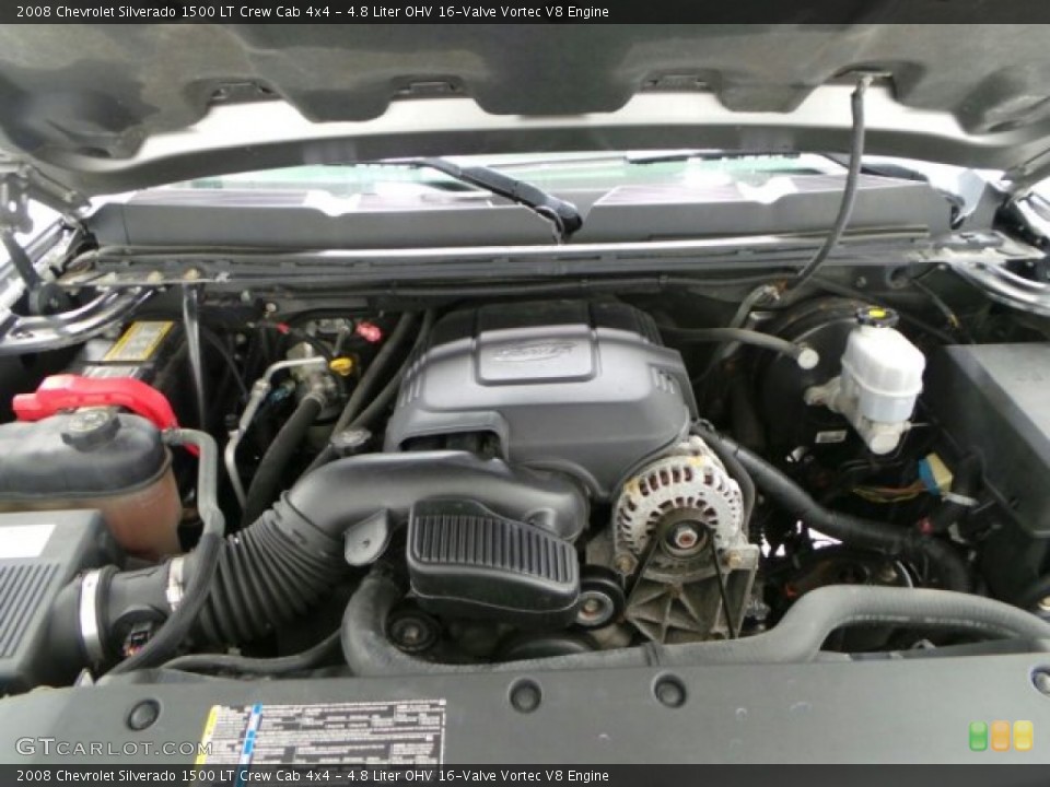4.8 Liter OHV 16-Valve Vortec V8 Engine for the 2008 Chevrolet Silverado 1500 #89473334